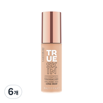 캐트리스 트루 스킨 하이드레이팅 파운데이션 30ml, 020 웜 베이지, 6개