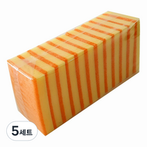 생활을그리다 양면 버블 수세미 오렌지, 12개, 5세트