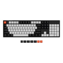 키크론 C2 WHITE LED 풀배열 유선 기계식 키보드 갈축, 블랙 화이트, C2A3, 일반형