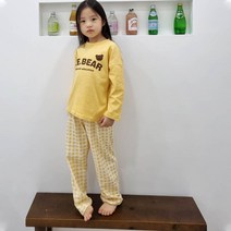 아동용 테디베어 실내복 상하의 세트