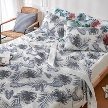 라몬떼 하와이안 시어서커 홑이불 + 베개커버 세트