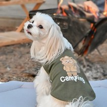 올치 반려동물 캠핑 맨소매 티셔츠 TS6399, 카키