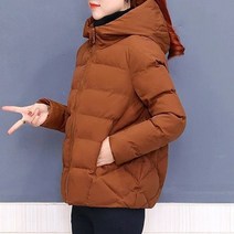셀레네 여성용 베이직 심플 후드 패딩