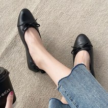라블 뒷밴딩 리본 플랫슈즈