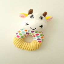 강아지 주주베이비 삑삑이 터그 장난감 15cm, 황소, 1개