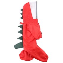 딩동펫 반려동물 공룡 올인원 우비, 레드