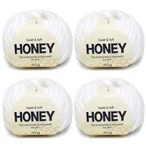 니뜨 허니 뜨개실 45g x 4p, 101 흰색, 4개