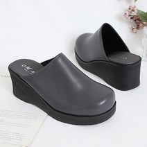 여성용 키높이 통굽 뮬 샌들 7cm SG_216중