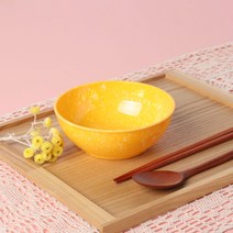 레트로 분식그릇 떡볶이 팝 대접, YELLOW, 4개