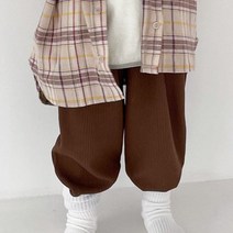 느엘 아동용 밴딩 골지 긴바지