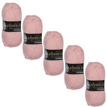 딕타스 엘리제 라이네 아크릴 뜨개실 5p, 150m, 001 핑크베이지