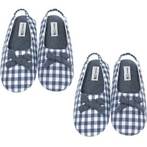 홈앨리스 체크리본 덧신 2켤레, 네이비