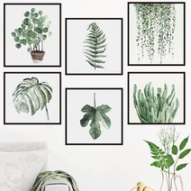 멜란느 식물원 포인트 스티커 시트지 H타입, 혼합색상