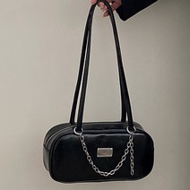 소리달 시크한 볼드 체인 데일리 포인트 티마 타원형 쇼퍼 숄더백