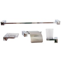 한샘 크롬 수건걸이 화장실 욕실세트, 혼합색상, 1세트