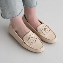 단골언니 여성용 세련 장식 드라이빙 가죽 로퍼 커티스