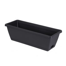 필플랜트 베란다 텃밭 모던 플라스틱 화분, 블랙