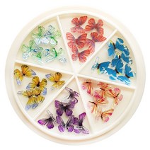 나비 네일파츠 세트 KN-S2024, 1세트, 혼합색상