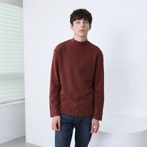 베이직하우스 남성용 TR 스판 하프 터틀넥 긴팔 티셔츠 HUTS7102