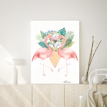 오홀리브 접이식 액자테이블 중 72 x 48 x 27 cm, 러브플라밍고