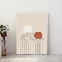 갤러리데코 미드 센추리 모던 접이식 액자 다용도 테이블 소, 라인서클