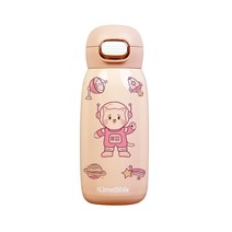라임올리브 우주인 원터치 텀블러 350ml + 고양이스티커 9종 세트, 핑크(텀블러)