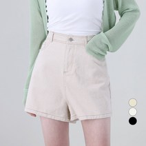 어썸어라운드 여성용 노멀 스티치 뒷밴딩 코튼 반바지