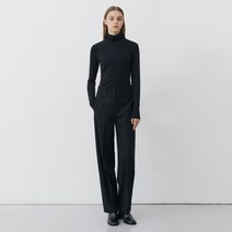 여성용 울 솔리드 테이퍼드 팬츠