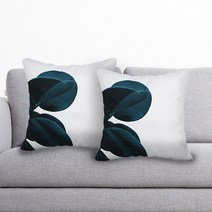 케이투나인 리프 벨벳 쿠션커버 2p + 솜포함 2p 세트, B타입