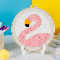 쏘앤영 핸드메이드 스킬자수 DIY 키트, 플라밍고, 1개