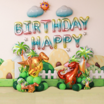 생일 축하 파티 풍선 세트, 다이노소어, 1세트