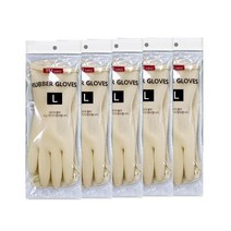 생활을그리다 손목 고무장갑 대형, 아이보리, 5개
