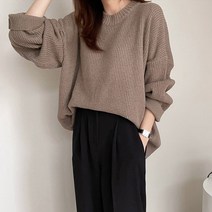 마이시즌 여성 도톰 아방 루즈핏 니트