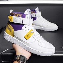 남성용 리틀화이트 하이톱 스니커즈 GH74_RD_1382