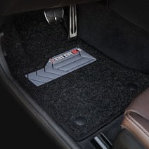 비비키 확장형 발판 코일카매트 1열 + 2열 세트, BMW X6 (G06) (1열홀O) (2020년~), 블랙