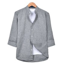 핫코드 남성용 차이나 카라 7부 반팔 셔츠 HC366