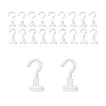 브리스크스타일 초강력 다용도 주방 현관 자석 후크 고리, 화이트, 20개