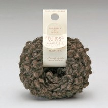 하마나카 펠팅얀 곱슬 양모펠트실, 브라운, 10m, 1개