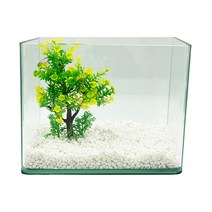 로라펫 자연 가습기 어항 + 인조수초 + 컬러스톤 세트, 크리스탈 화이트(컬러스톤), 랜덤발송(인조수초)
