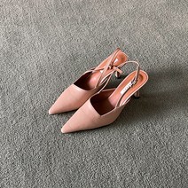 슈가펀 모크 스틸레토 언발 뮬 슬링백 7cm