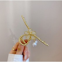아이코어스 크리스탈 플라위 비즈 헤어 집게핀 11cm