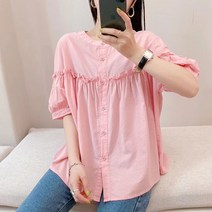 포플러앤씨 가번트 주름 블라우스