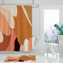 유니크컬러 샤워커튼 TYPE10 180 x 180 cm + 고리 12p, 1세트