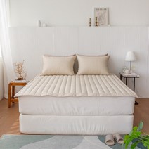 그래이불 샤르르 모달 호텔침구 프리미엄 침대패드 K, 연베이지