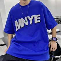 남성용 블랙101 아리도즈 캐쥬얼 오버핏 반팔 티셔츠 B235MF00387