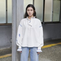 미카이브 자수포인트 블라우스 HWBL320E