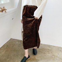 리네쥬 레오파드 트임 스커트