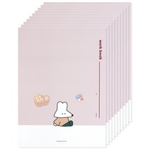 뭉구 보바 무선제본 노트, 10개, 로즈우드
