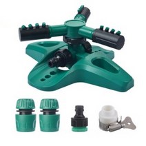 오브제토 회전 스프링쿨러 + 원터치커넥터 2p + 수도급수캡 + 암나사연결구 세트, 1세트