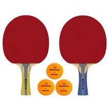 데카트론 ALL 탁구라켓 2p + 공 3p 세트, TTR100